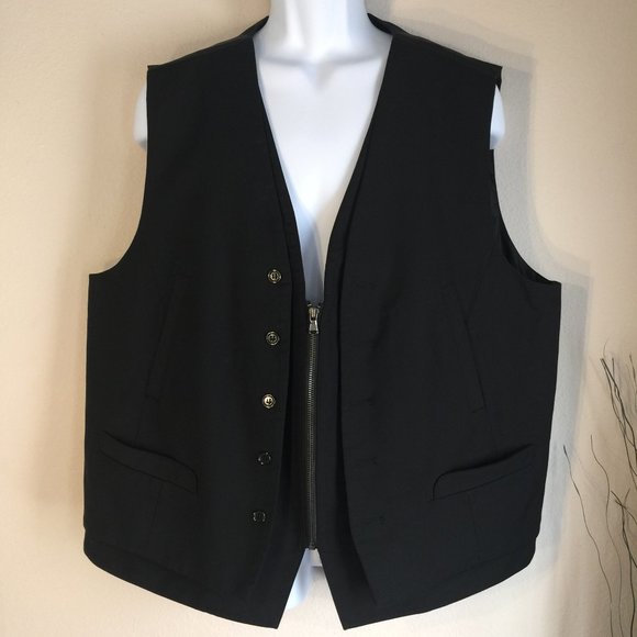 Monarchy Collection 100 Percent Cotton Waistcoat Gothic Western Zip Vest XXXL - Picture 1 of 11
